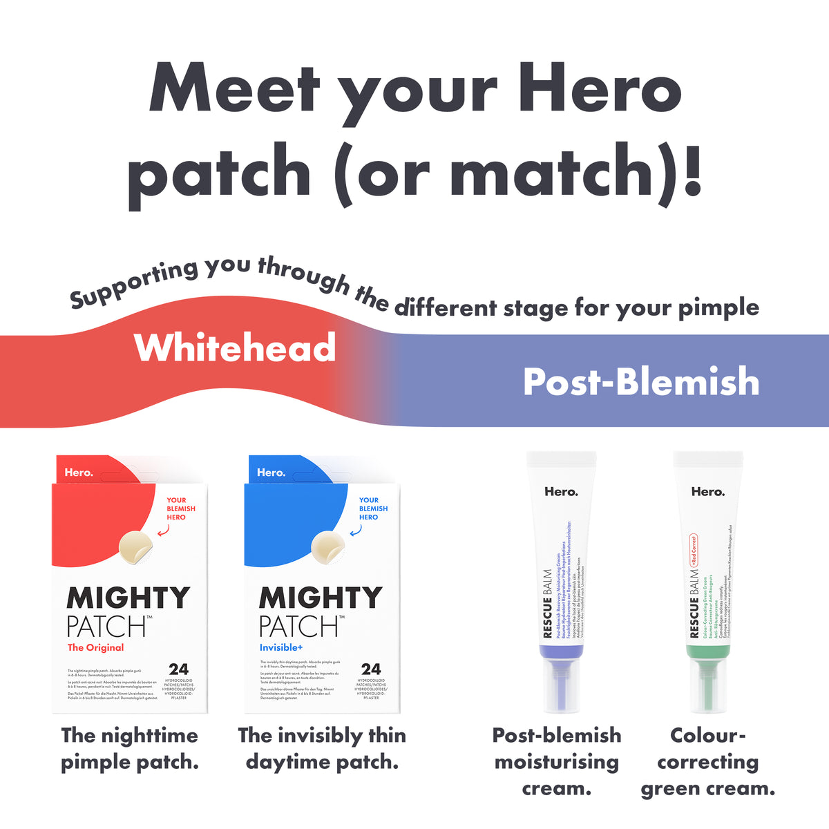 Rescue Balm + Red Correct | Post Blemish Cream | Hero Cosmetics