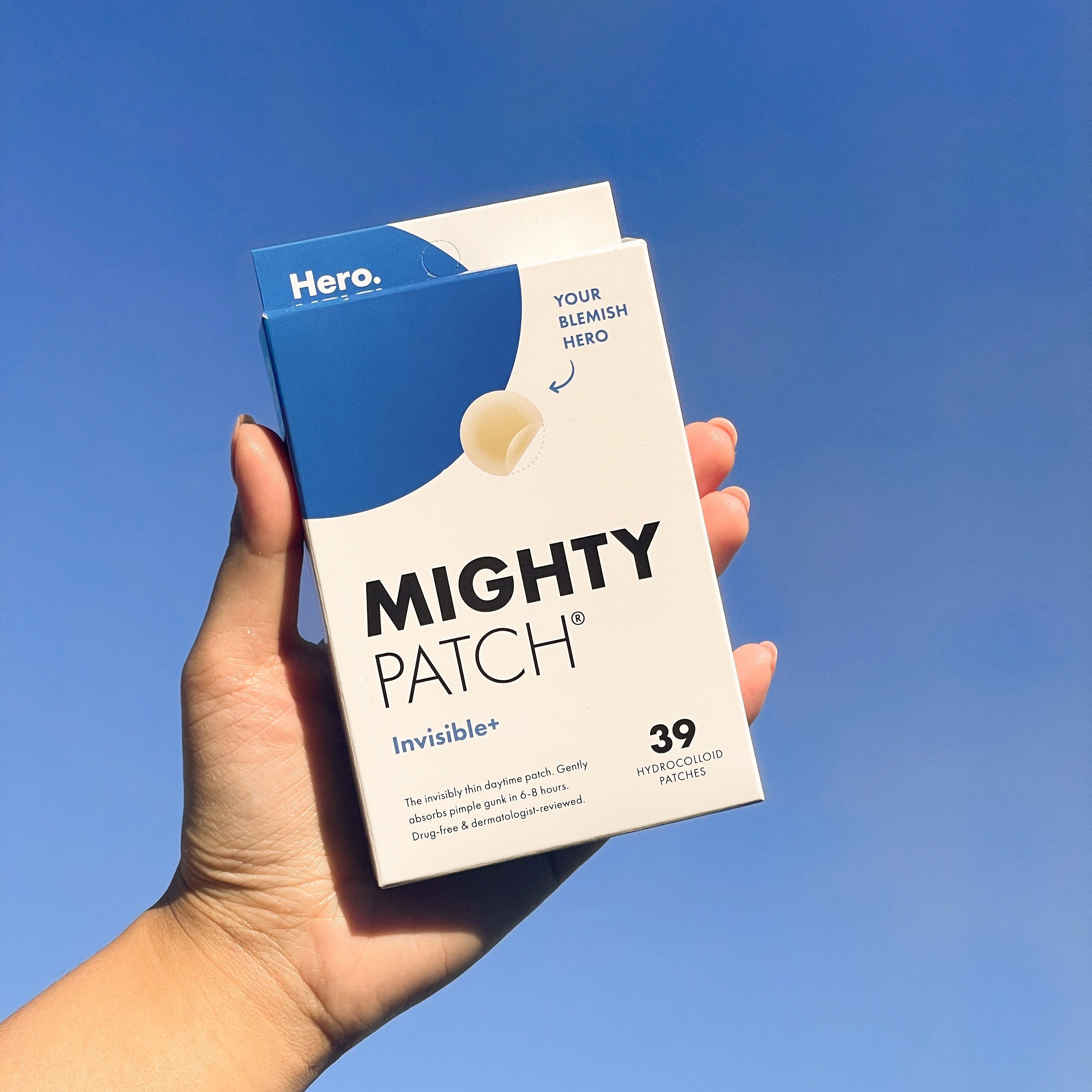 Using Mighty Patch Mighty Patch Invisible | Clear Spot & Pimple Patch | Hero Cosmetics